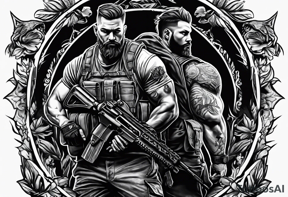 Rucking, brotherhood, shadows, fitness, GrowRuck tattoo idea