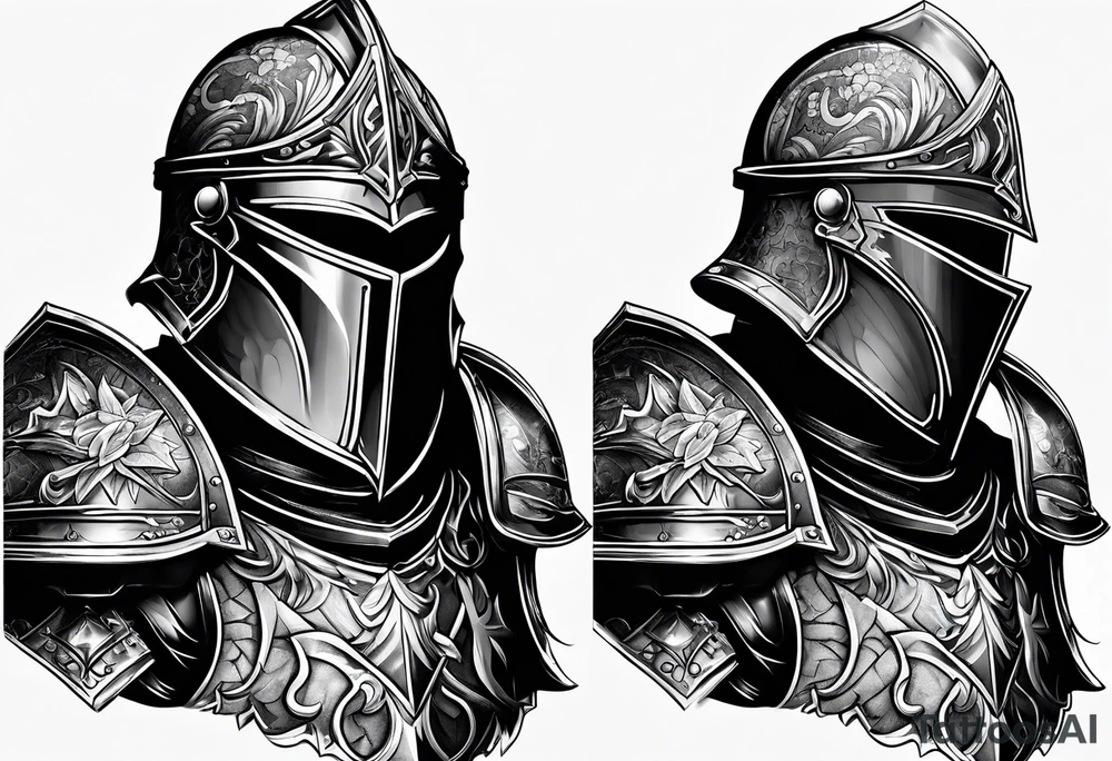 knight with heavy armor tattoo idea