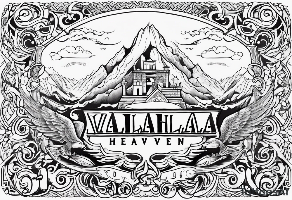 Valhalla heaven gods tattoo idea