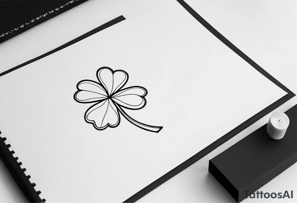 four-leaf clover tattoo idea