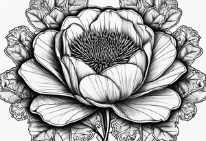 Scottish thistle, 4 leaf clover, Tudor rose tattoo idea