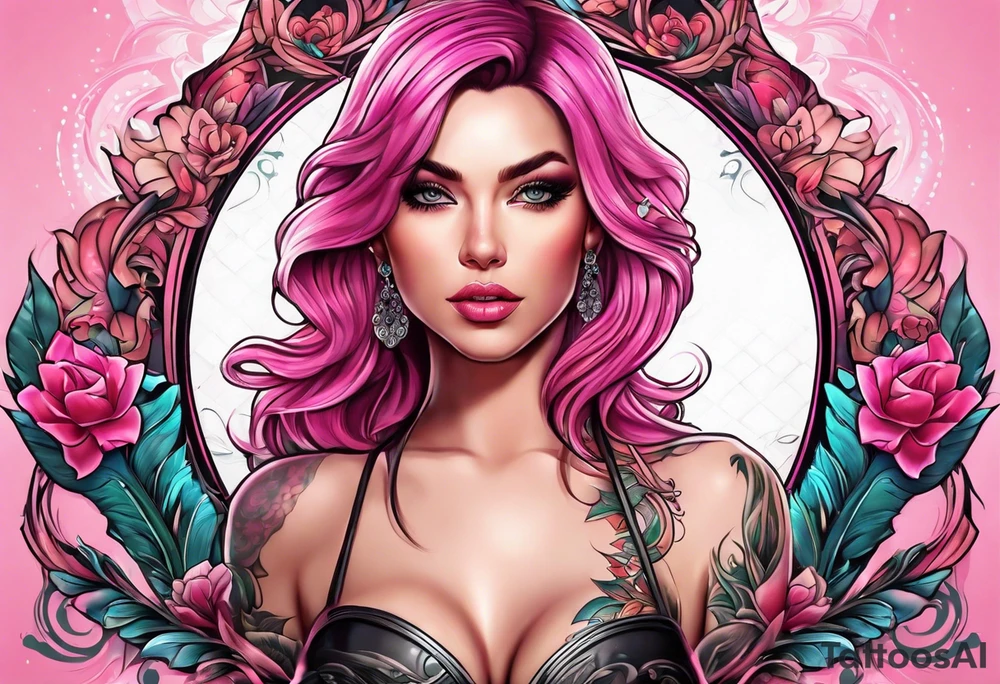 Pink tattoo idea