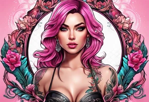 Pink tattoo idea
