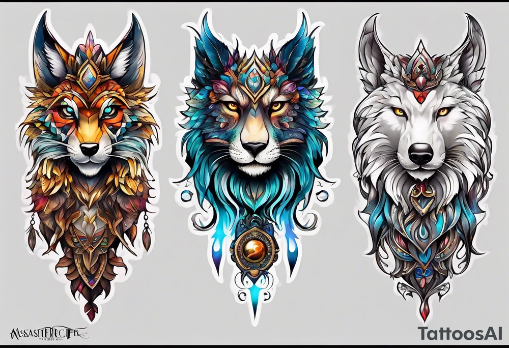 fantasy animal tattoo idea