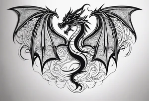 Dragon wings tattoo idea