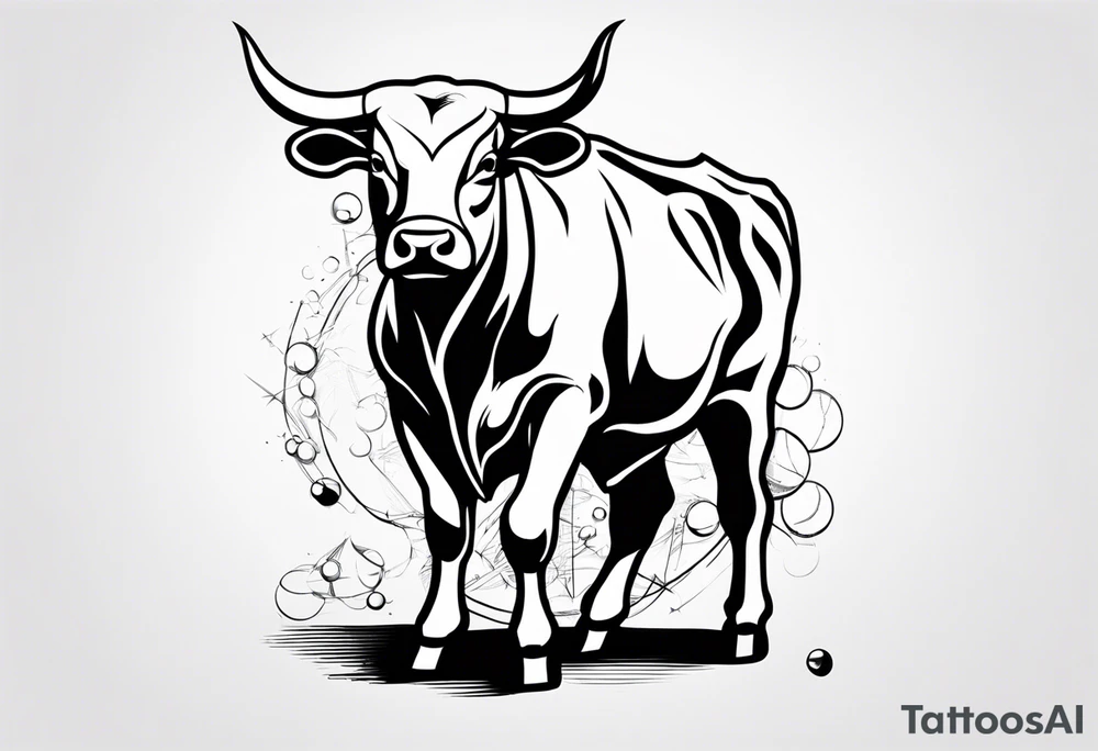 wallstreet bull with balls tattoo idea