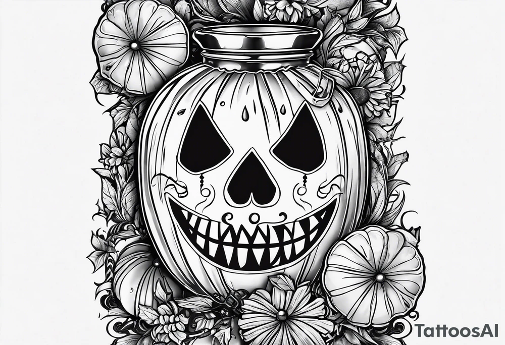 Trick or treat, 20 oz tumbler banner design, candy, minimalist, potions, brew, broom tattoo idea