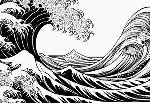 waves tattoo idea
