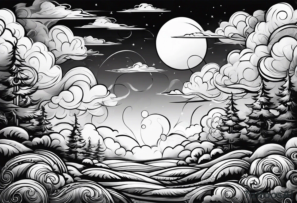 Clouds tattoo idea