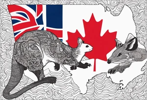 Australia and Canada relationship tattoo idea