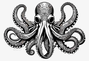 Octopus. Steampunk.  Biomech. Sinster.  Full arm sleeve....shoulder to wrist tattoo idea