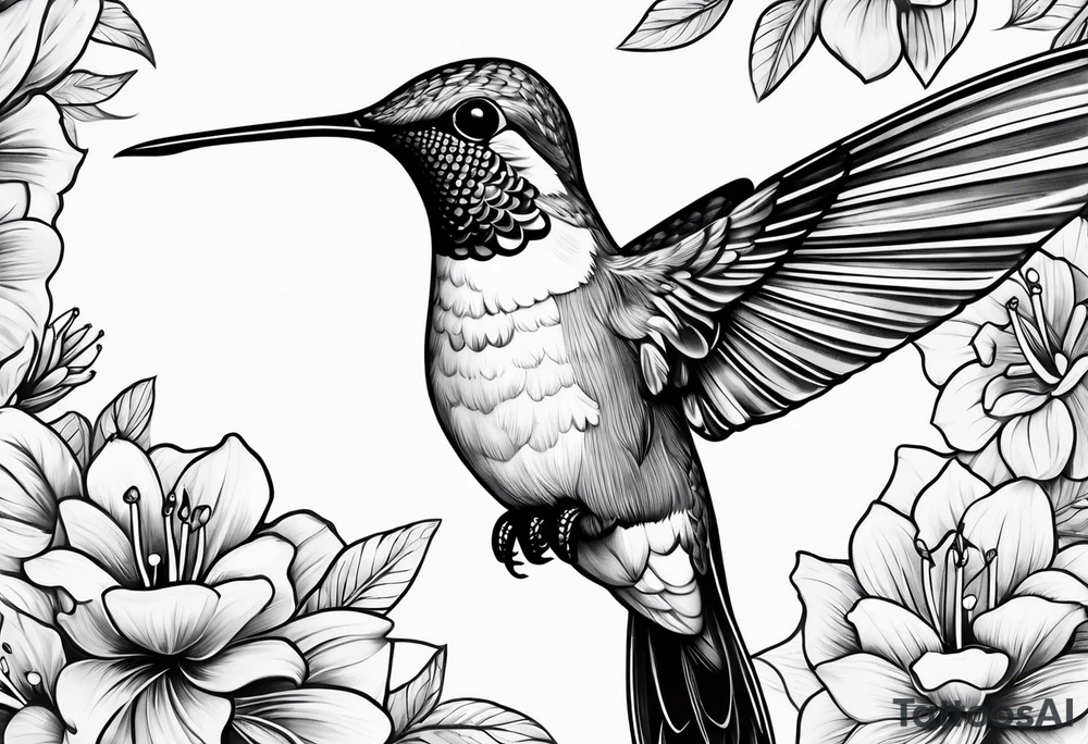 hummingbird tattoo idea