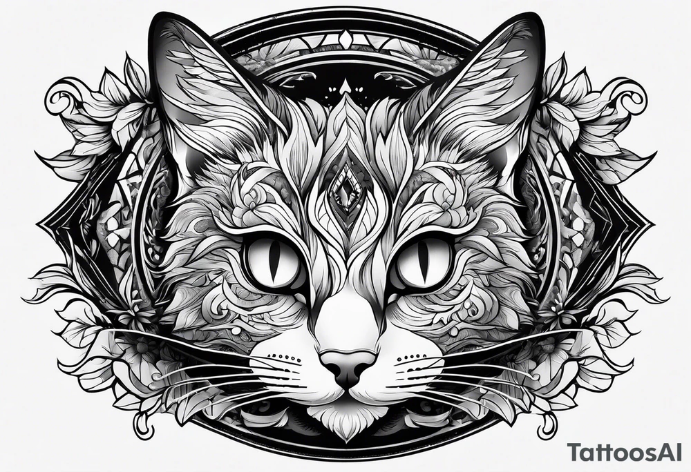 black cat tattoo idea