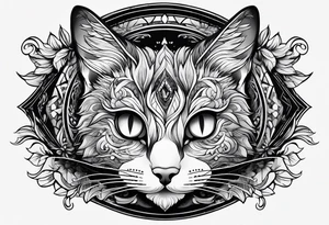 black cat tattoo idea