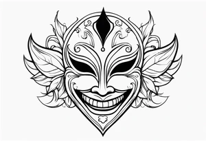 Gothic Laughing mask tattoo idea