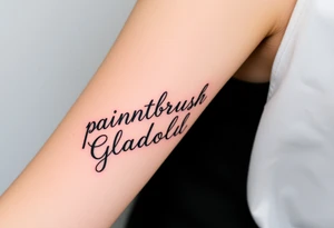 Quotes, paintbrushes, Gladiolus tattoo idea