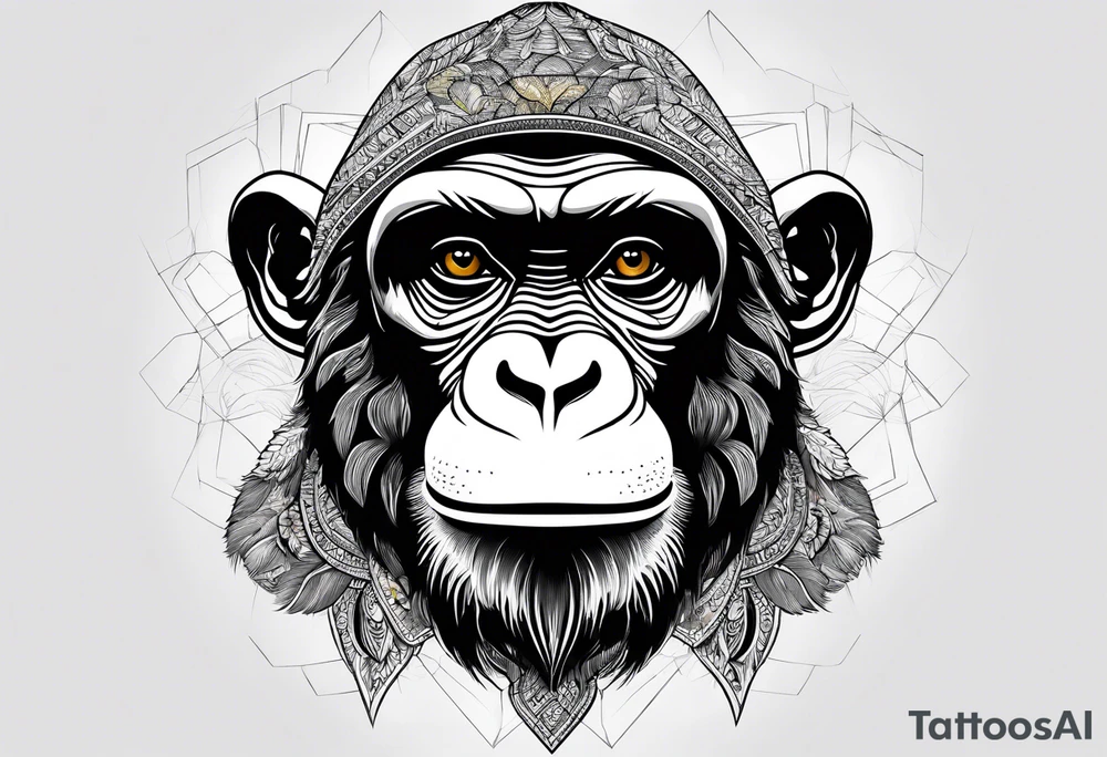 Ape with banana tattoo idea