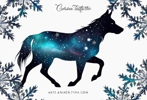 Constellation, animal, snowflake tattoo idea