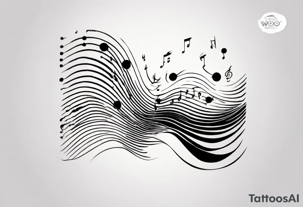 God is in the soundwaves, music tattoo idea