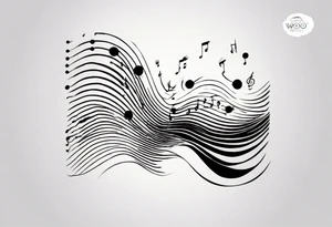 God is in the soundwaves, music tattoo idea