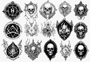 necromancer like a path of exile games tattoo idea