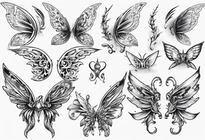 Curiosity fairy wing tattoo idea