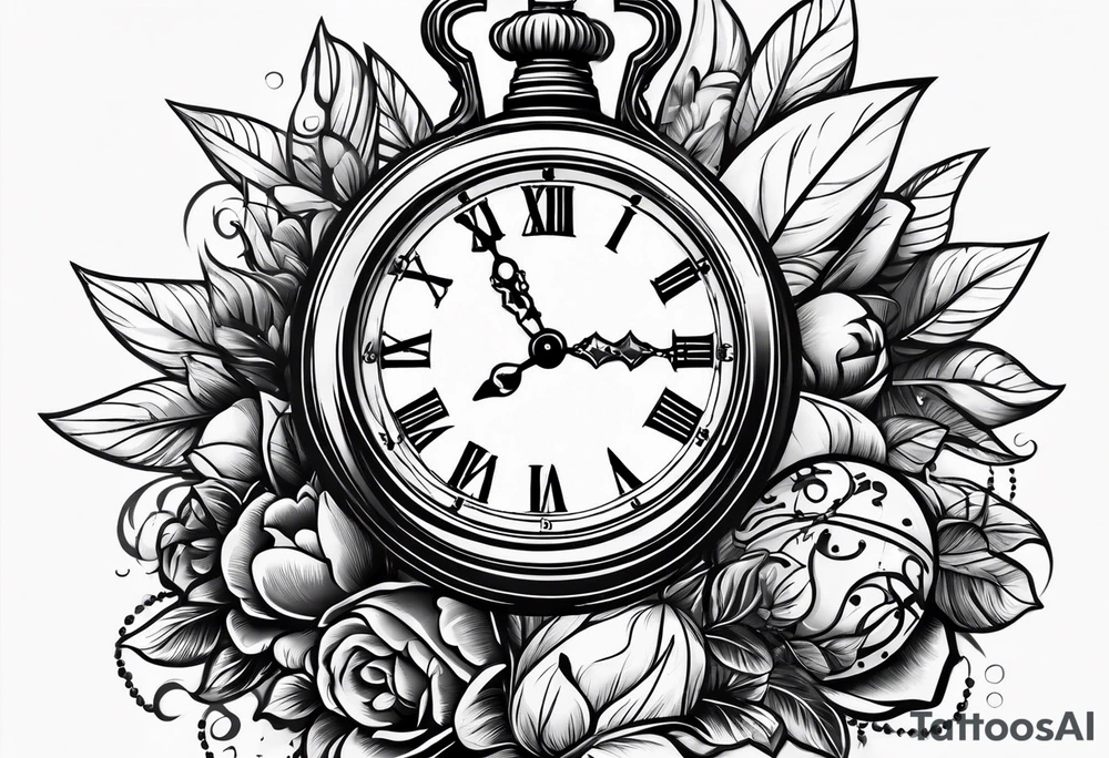 Grenade and clock tattoo idea