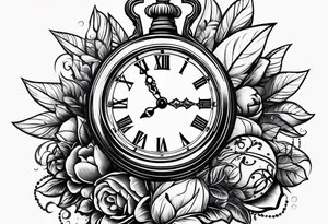 Grenade and clock tattoo idea