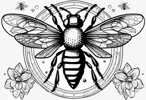 I currently have a bee tattoo on the center of my forearm palm side. I want to incorporate an alligator, magnolia's, and a pelican around it to make a cohesive design tattoo idea