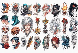 Abstract anime tattoo tattoo idea