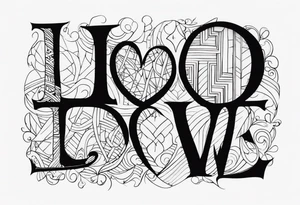 love text tattoo idea