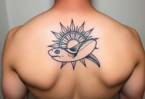 Polynesian sun turtle shark manta fish hook Geiger tattoo idea