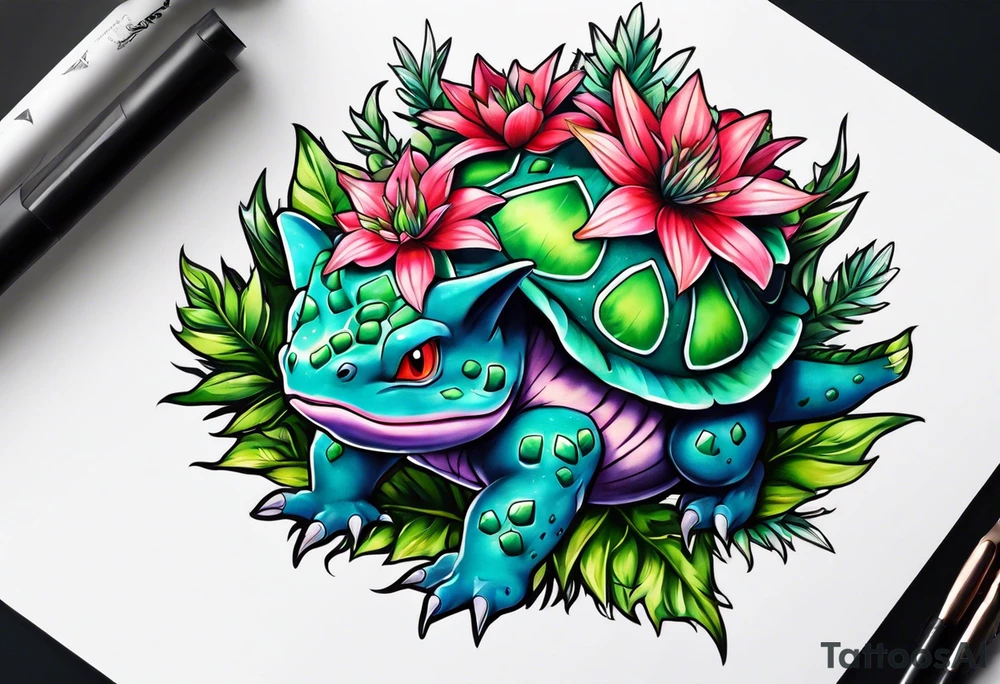 Venusaur tattoo idea