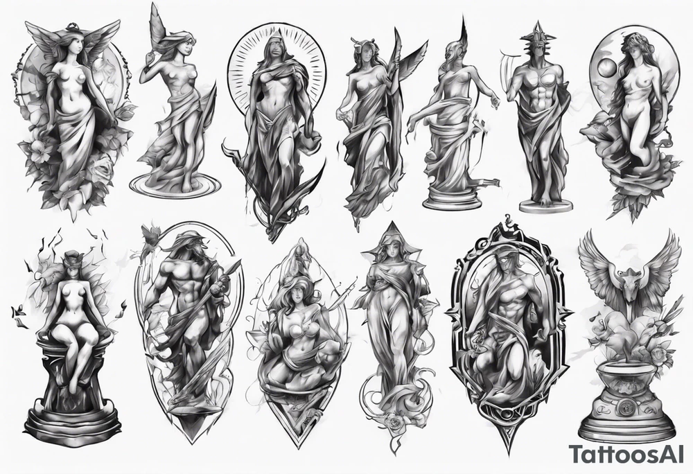 Statue tattoo idea
