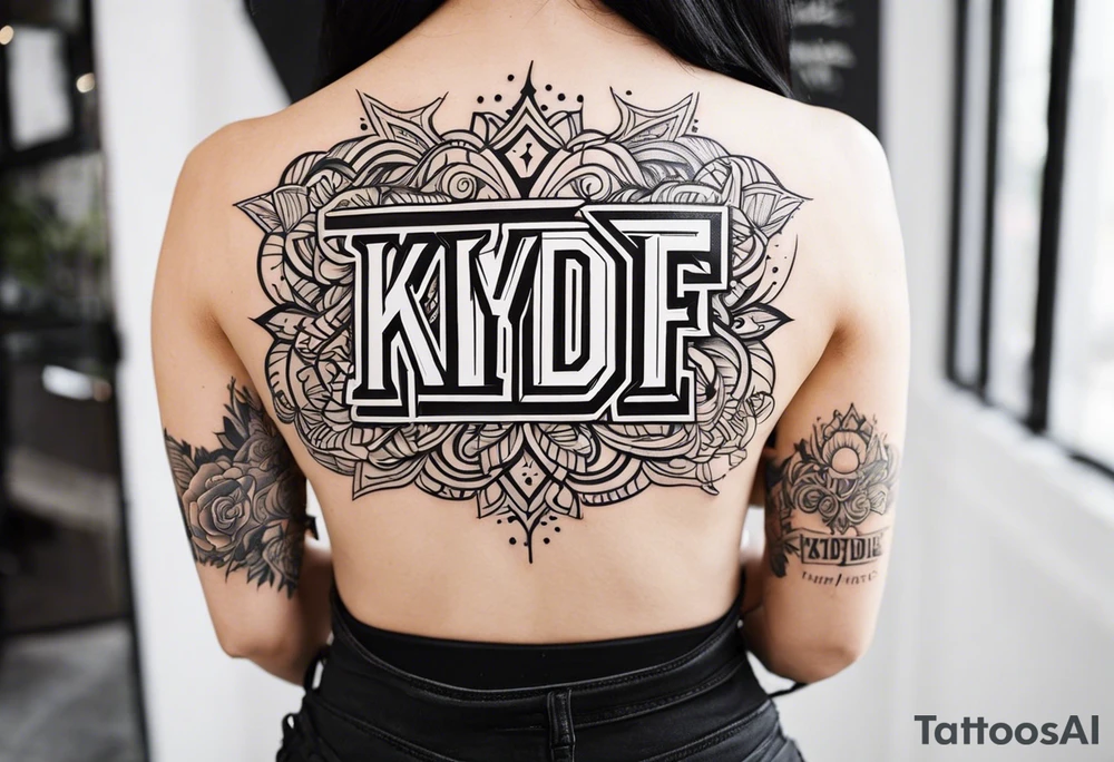 KYDF in bold tattoo idea