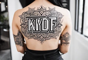 KYDF in bold tattoo idea