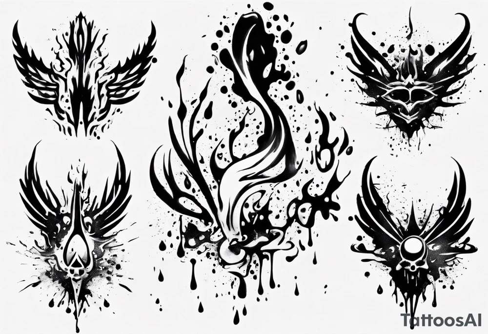 Paint splash tattoo idea