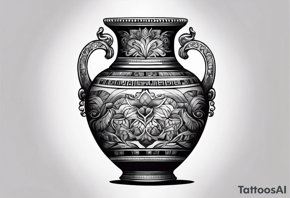 drawing ancient vase tattoo idea