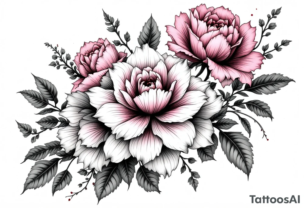 Floral tramp stamp tattoo idea