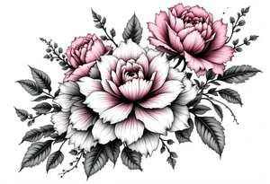 Floral tramp stamp tattoo idea