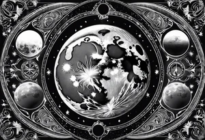 Moon phases tattoo idea