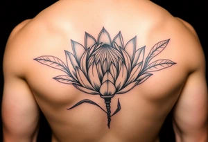 Protea flower tattoo idea