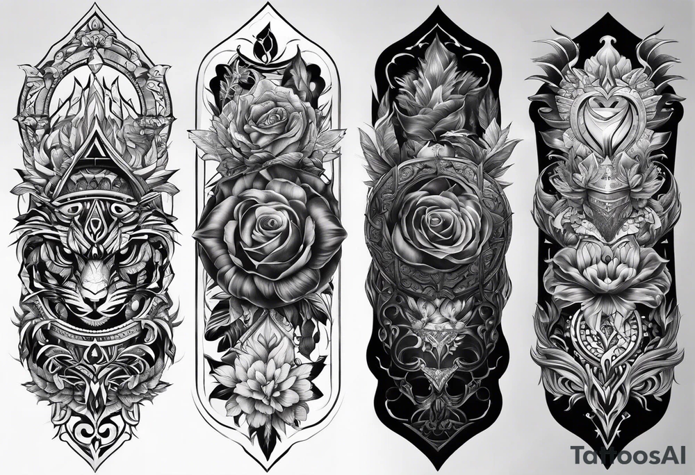 full body tattoo on the back from top to bottom tattoo idea