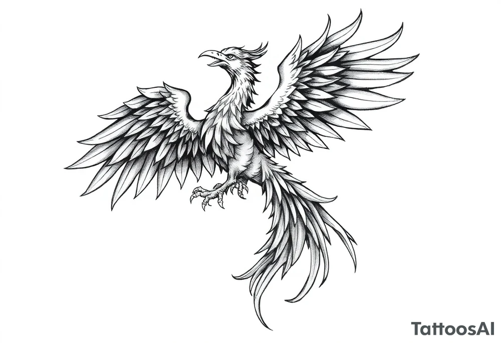 Phoenix rising tattoo idea