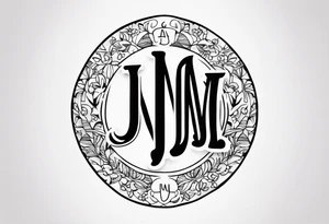 Initials JDM , JNM , JAG tattoo idea