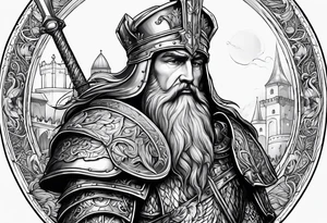 charlemagne in armor tattoo idea