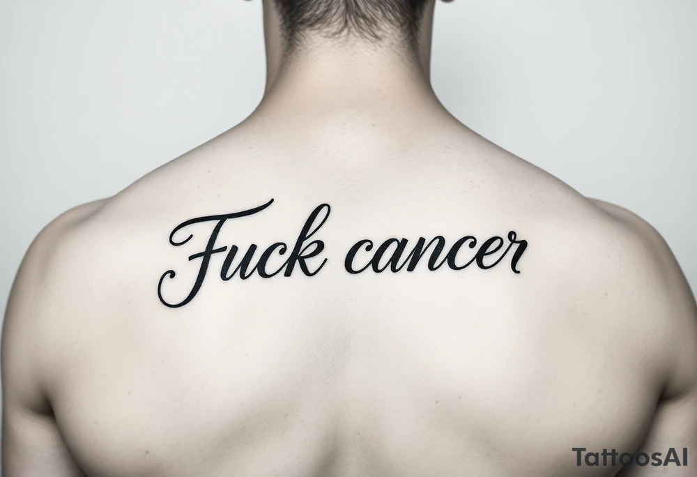 Fuck cancer In cursive tattoo idea