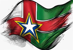 Sao Tome and Principe flag tattoo idea