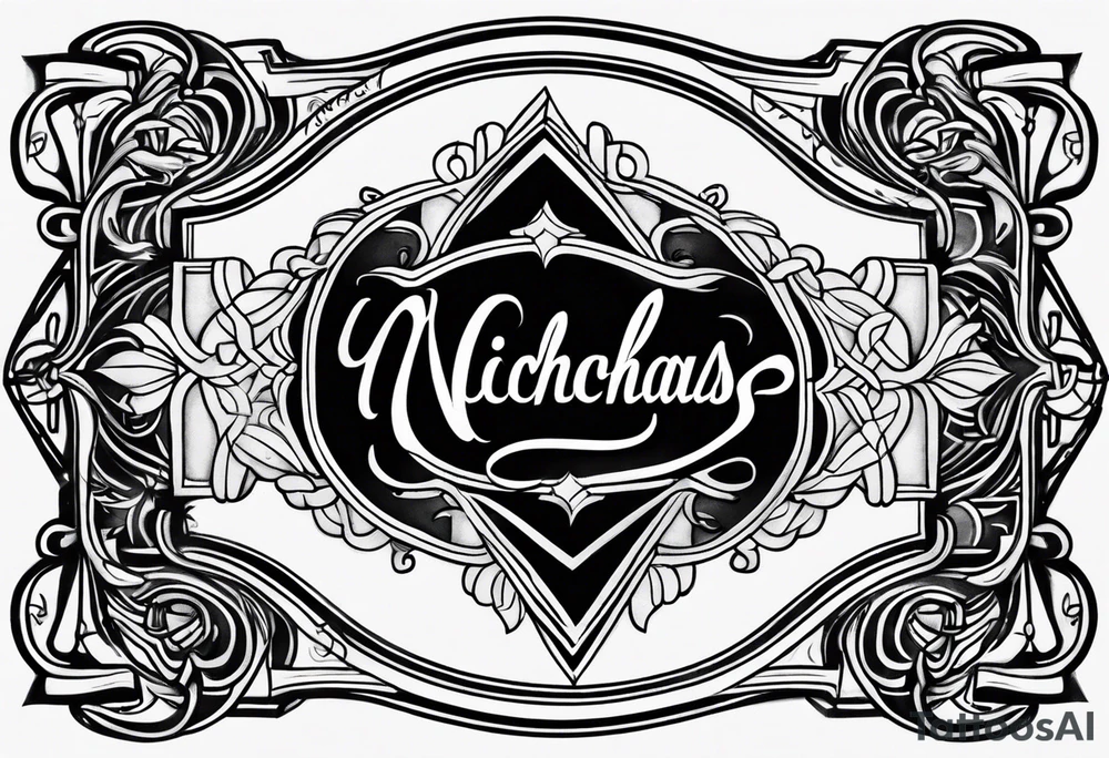 Nicholas written in cursive tattoo idea