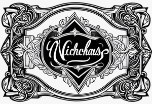 Nicholas written in cursive tattoo idea